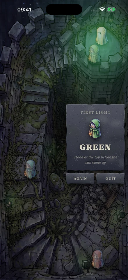 The end of the game, with the figures uncovered